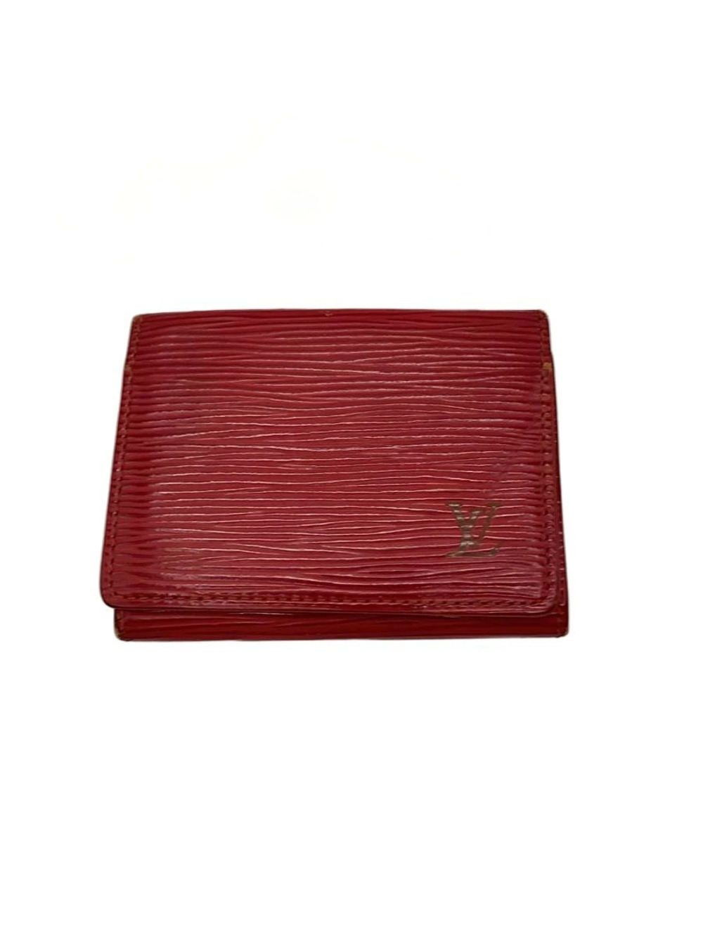 LOUIS VUITTON Envelope Wallet Carte de Visite Epi Leather RED